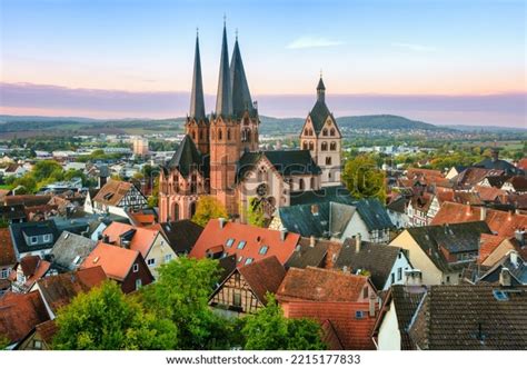 Romanesque Gothic Marienkirche Church Gelnhausen Old Stock Photo