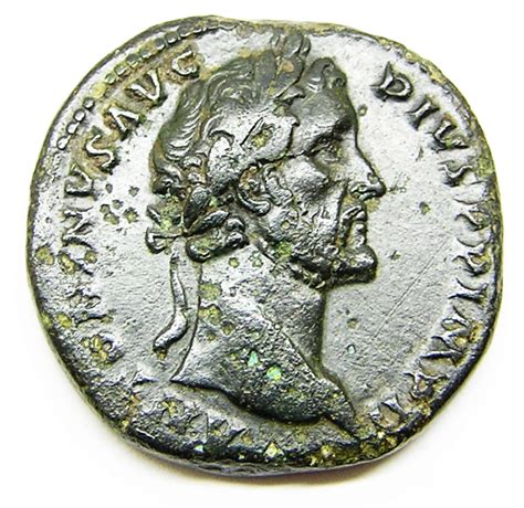 Ancient Roman Ae Sestertius Of Emperor Antoninus Pius Rome In Roman Coins