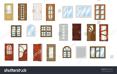 Different Types Of Doors And Windows Royalty Free Stock Photo