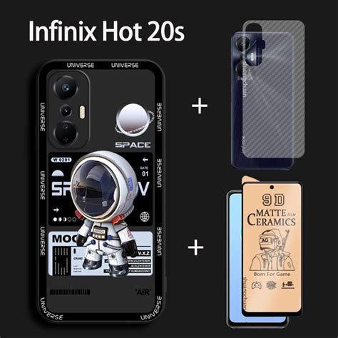 In Infinix Hot S Astronaut Series Mobile Phone Case Ceramic Soft Film Back Film Hot G