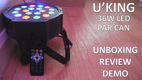 U KING 36W LED PAR LIGHT 18PCS UNBOXING REVIEW DEMO YouTube