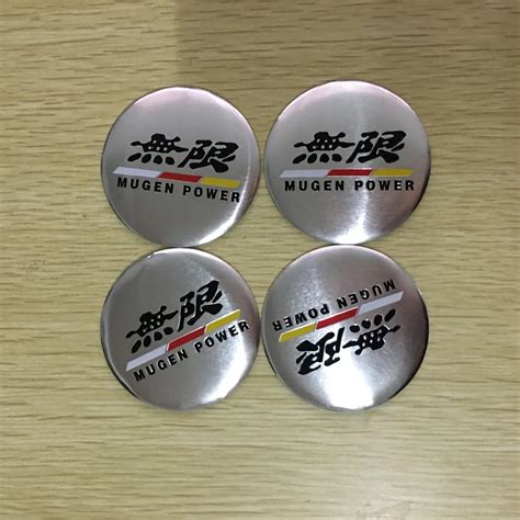 4pcs For Mugen Power Emblem Car Wheels Center Hub Cap Stickers 56mm Car