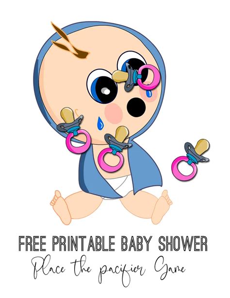 Free Printable Place The Pacifier In Babys Mouth Game