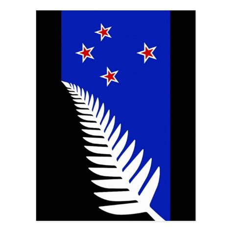 New Zealand Silver Fern Flag Postcard | Zazzle.com