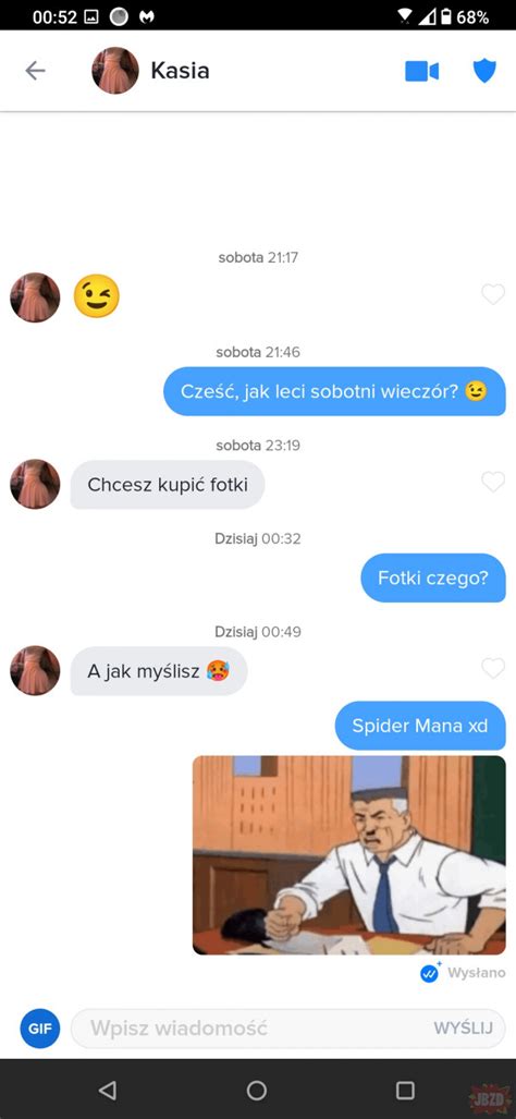 Autentyk z Tindera z p0lką