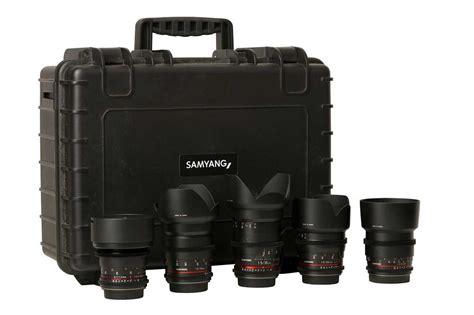 lot  samyang  piece vdslr cine lens set canon ef