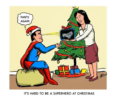 Cartoons I Drew Advent 8 Superman Christmas