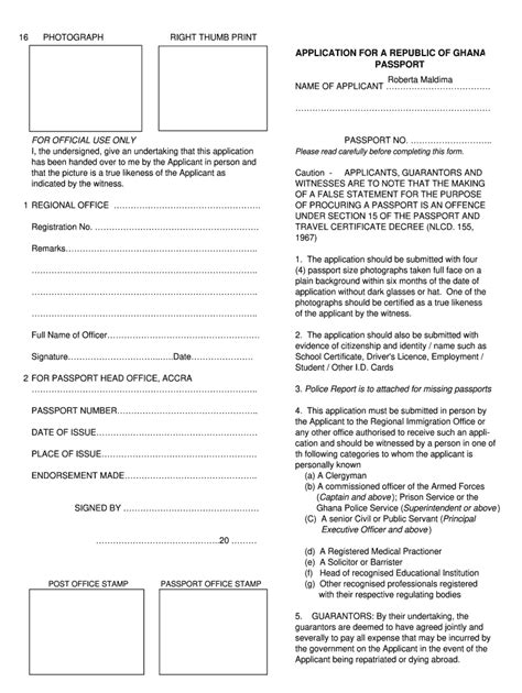 Ghana passport application form: Fill out & sign online | DocHub