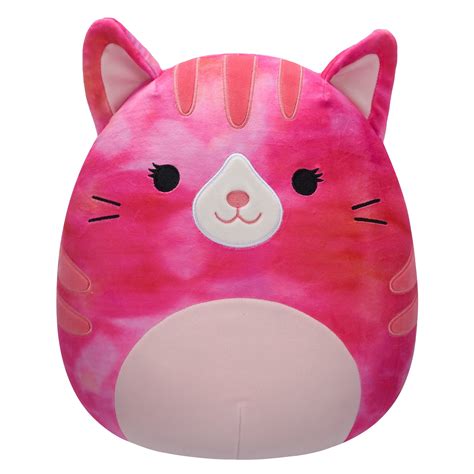 Squishmallows Original 14 Inch Claudella The Pink Tie Dye Tabby Cat