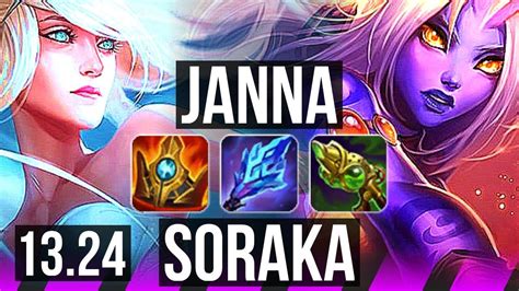 JANNA Samira Vs SORAKA Jhin SUP 1 2 23 500 Games NA Master