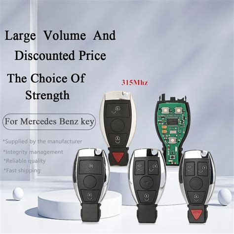 BGA Style 2 3 4 Buttons Remote Smart Car Key 315Mhz For MB Mercedes