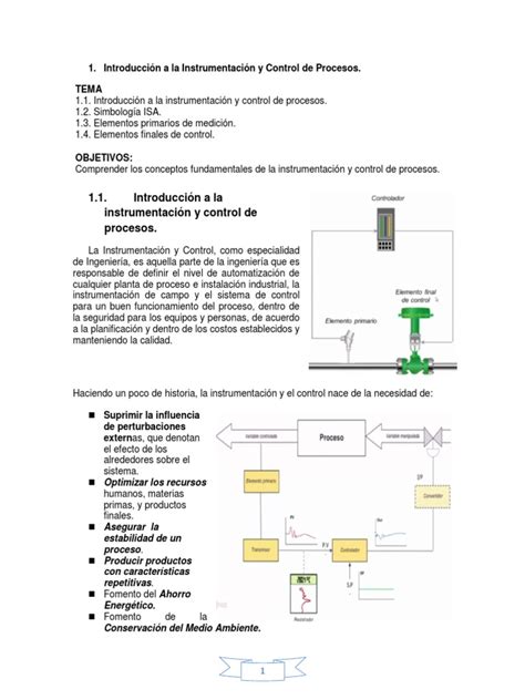 1 Introducción A La Instrumentación Y Control De Procesos Sistema De