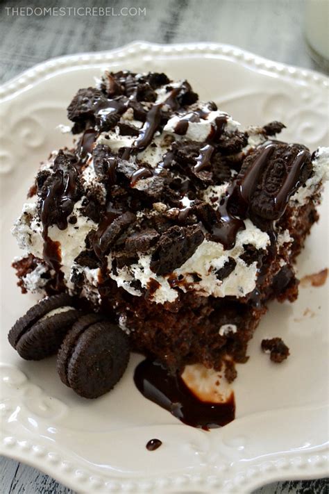 Oreo Poke Cake The Domestic Rebel