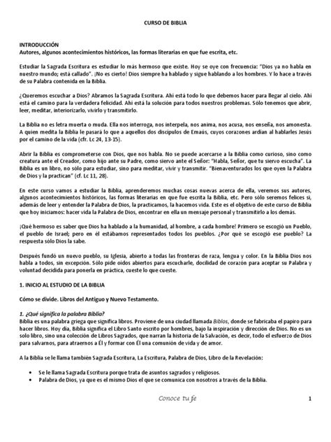 Curso De Biblia Pdf Canon Bíblico Biblia