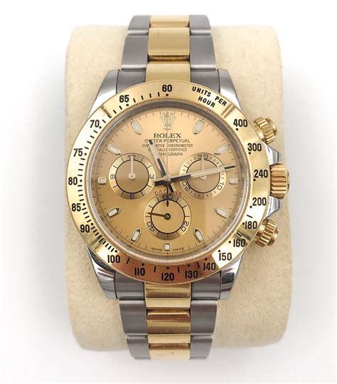 Rolex K Yellow Gold Stainless Steel Daytona Vendome Monte