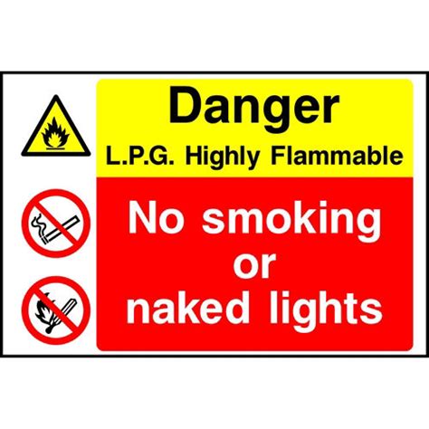 Kpcm Danger Lpg Highly Flammable No Smoking Or Naked Lights Sign Made In The Uk