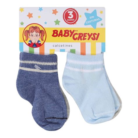 Calcetines Baby Creysi Para Beb Multicolor Sin Costuras Pares Talla