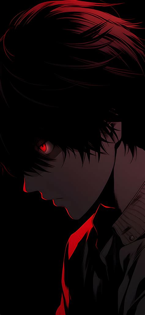 Death Note L with Fiery Red Eyes Wallpapers - Anime Wallpapers