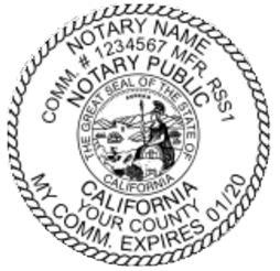 California | Round Slim | Self Inking | Notary Stamps | Notary Supplies ...