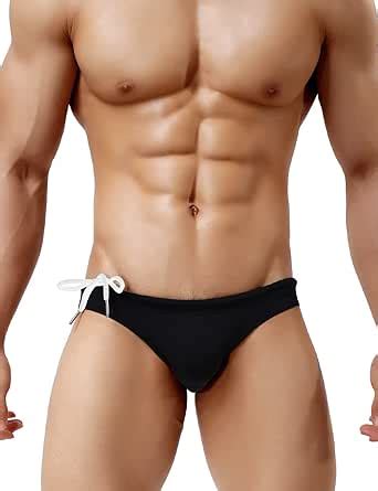 Amazon Arjen Kroos Men S Swim Briefs Bikini Swimwear Sexy Solid Color Swimsuit With 3D