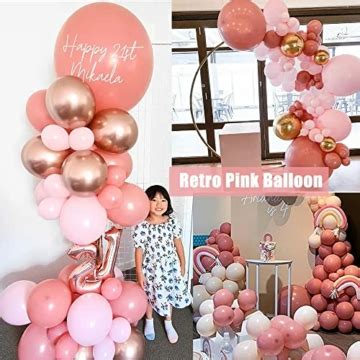 Luftballons Girlande Vintage Rosa Balloon Garland Set St Ck