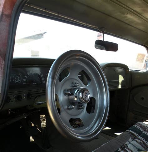 Custom Steering Wheel Made From A Wheel Rat Rod Rat Rods Truck Rats