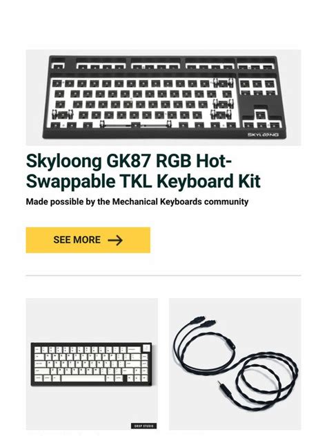 Drop Skyloong Gk Rgb Hot Swappable Tkl Keyboard Kit Drop Mito Gmk