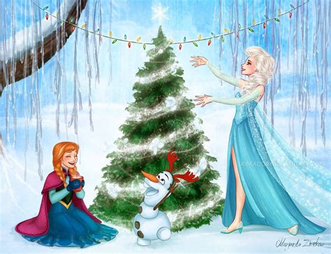 Frozen Christmas Disney Wallpapers Wallpaper Cave