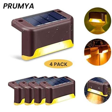 Yyv Prumya Lumires Solaire De Clture Lampe Solaire Extrieur Escalier