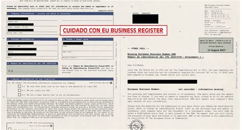 Cuidado con EU Business Register AGL Asesoría García López