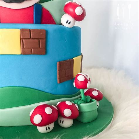 there is a cake that looks like mario's mushroom house