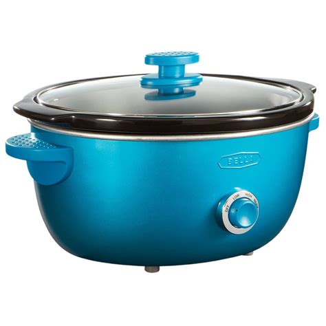 BELLA 13745 Dots Collection Slow Cooker, 6-Quart, Teal | Cooker, Slow cooker, Crockpot