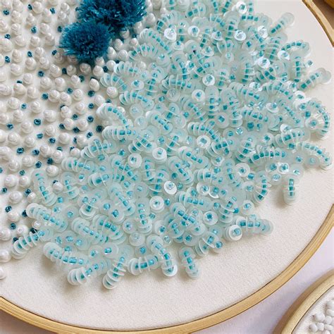 Embroidered Wall Decor Abstract Embroidery Hoop Art D Beaded