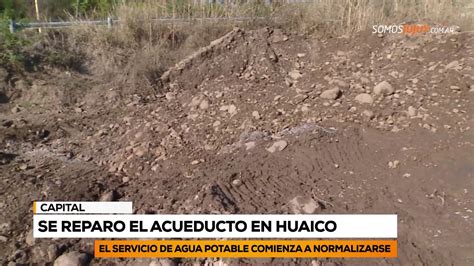 Finalizó la reparación de un acueducto en Huaico y el servicio de agua