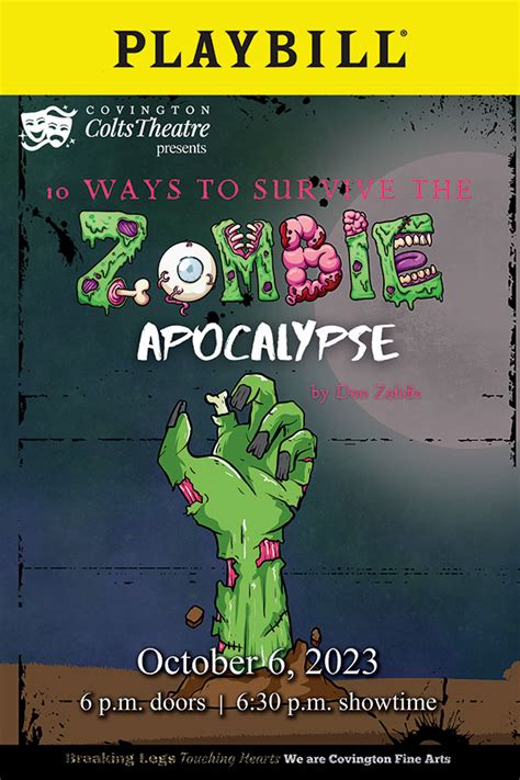 Ways To Survive The Zombie Apocalypse Covington Colts Theatre