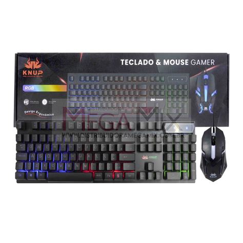 Kit Teclado E Mouse Gamer Usb Rgb Kp Te Knup