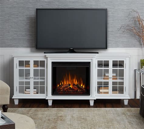 Real Flame 70 Marlowe Electric Fireplace Media Cabinet Pottery Barn