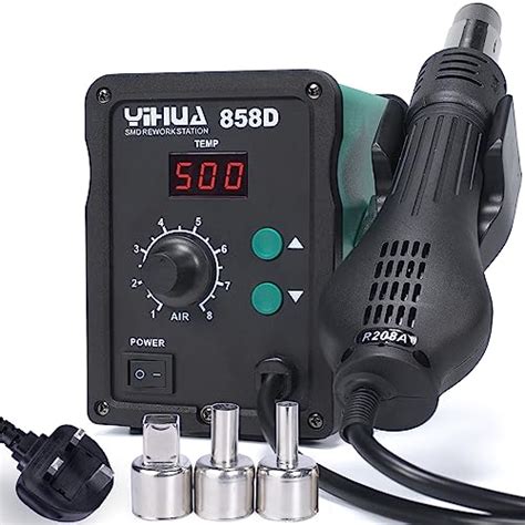 YIHUA D Hot Air Rework Station W For SMD Soldering And Desoldering With Adjustable
