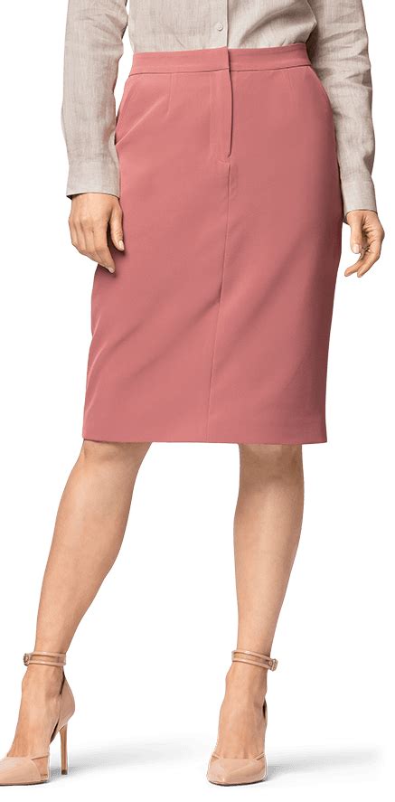 Pink High Waisted Pencil Skirt Sumissura