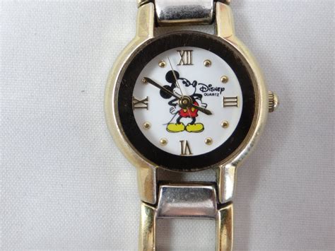 Working Vintage Walt Disney Time Works Mickey Mouse Ladies Quartz Watch