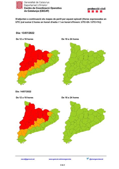 Mesures Del Procicat Per Lonada De Calor El Catllar