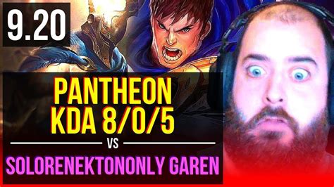 Pantheon Vs Solorenektononly Garen Top Rank Pantheon Kda