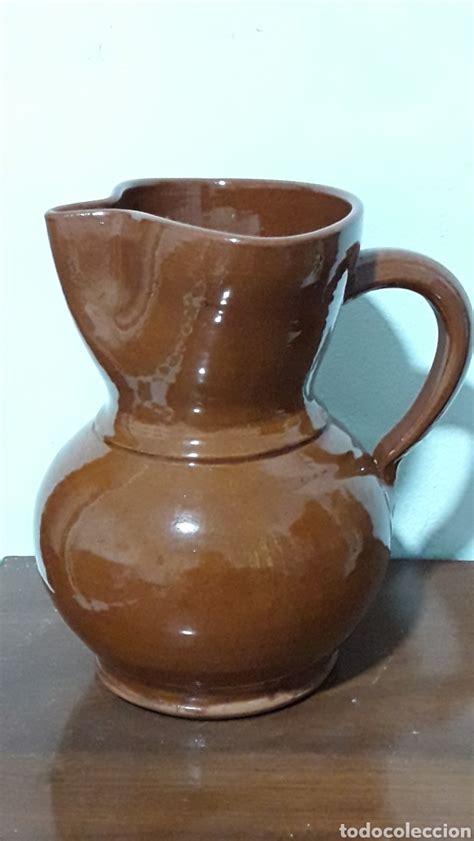 Antigua Jarra Barro Terracota Esmaltada 18cm Al Vendido En Subasta