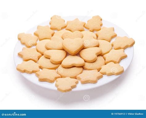 Cookies With Different Shapes On Plate Stock Photos - Image: 19756913