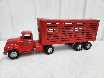 Vintage Original Tonka Toys Livestock Hauler Truck Pressed Steel Toy