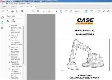 Case Cx C Tier Escavadora Sobre Orugas Service Manual Pdf