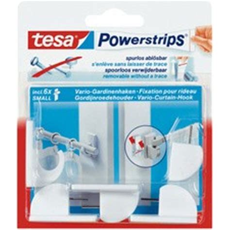 Tesa Powerstrips Fixation Vario Pour Rideaux Blanc