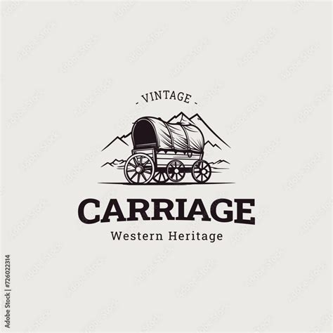 Horse Drawn Carriage Logo Icon Vectorsilhouette Carriage With Horse
