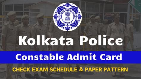 Kolkata Police Admit Card Check West Bengal Kp Constable Exam