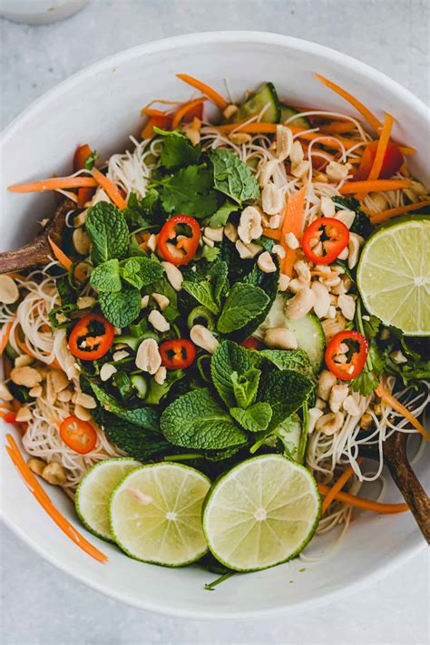 Vermicelli Noodle Salad Vegan Nutrition Line